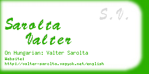 sarolta valter business card